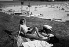 Woman on towel