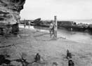 People at rock pool, Giles Baths