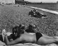 People on pebble beach at Portsmouth