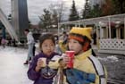 Two girls at ice rink